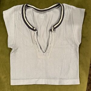 Urban Outfitters Gray Ribbed Crop Top